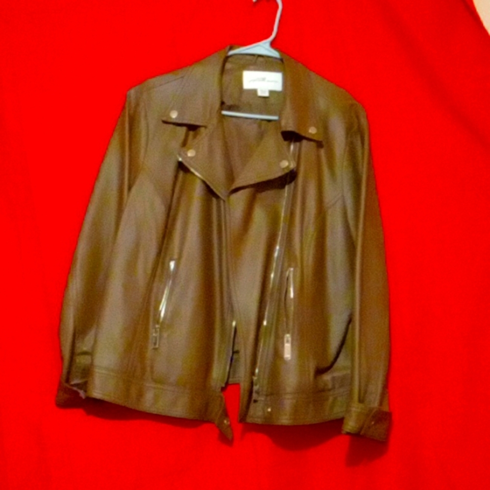Leather coat